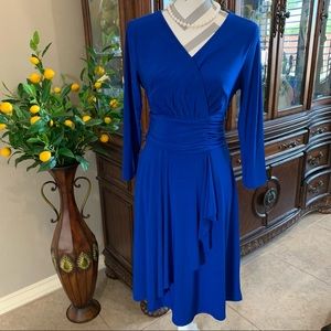 Nine West | blue fit & flare dress | size 6